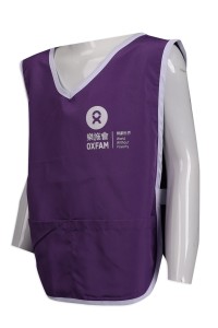 V187 Order Purple Activity Vest Jacket Macao Oxfam Volunteer Team Plain Peach Polishing Vest Jacket Manufacturer